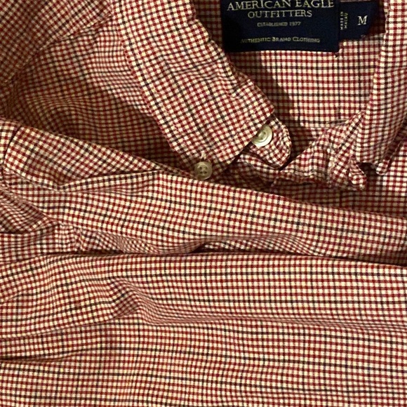 American Eagle Outfitter’s 100% Cotton Men’s Button-down Lonh-sleeve Size:M EUC - Picture 4 of 4